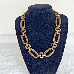 Chicos Vintage Necklace Link Chain Brown Bronze